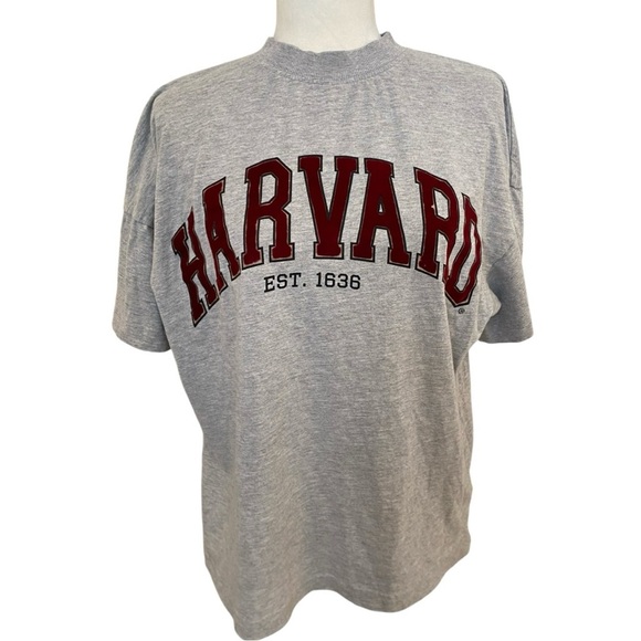 Harvard Shop Velour Logo Harvard T-shirt - Picture 1 of 7